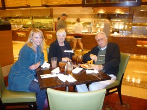 Me, Gmom and Jim at a buffet for dinner.