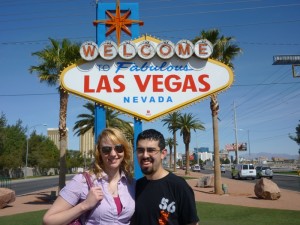 Me and Josh in front of Vegas Sign