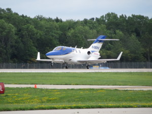 One of the two Honda Jets arriving at the show today!