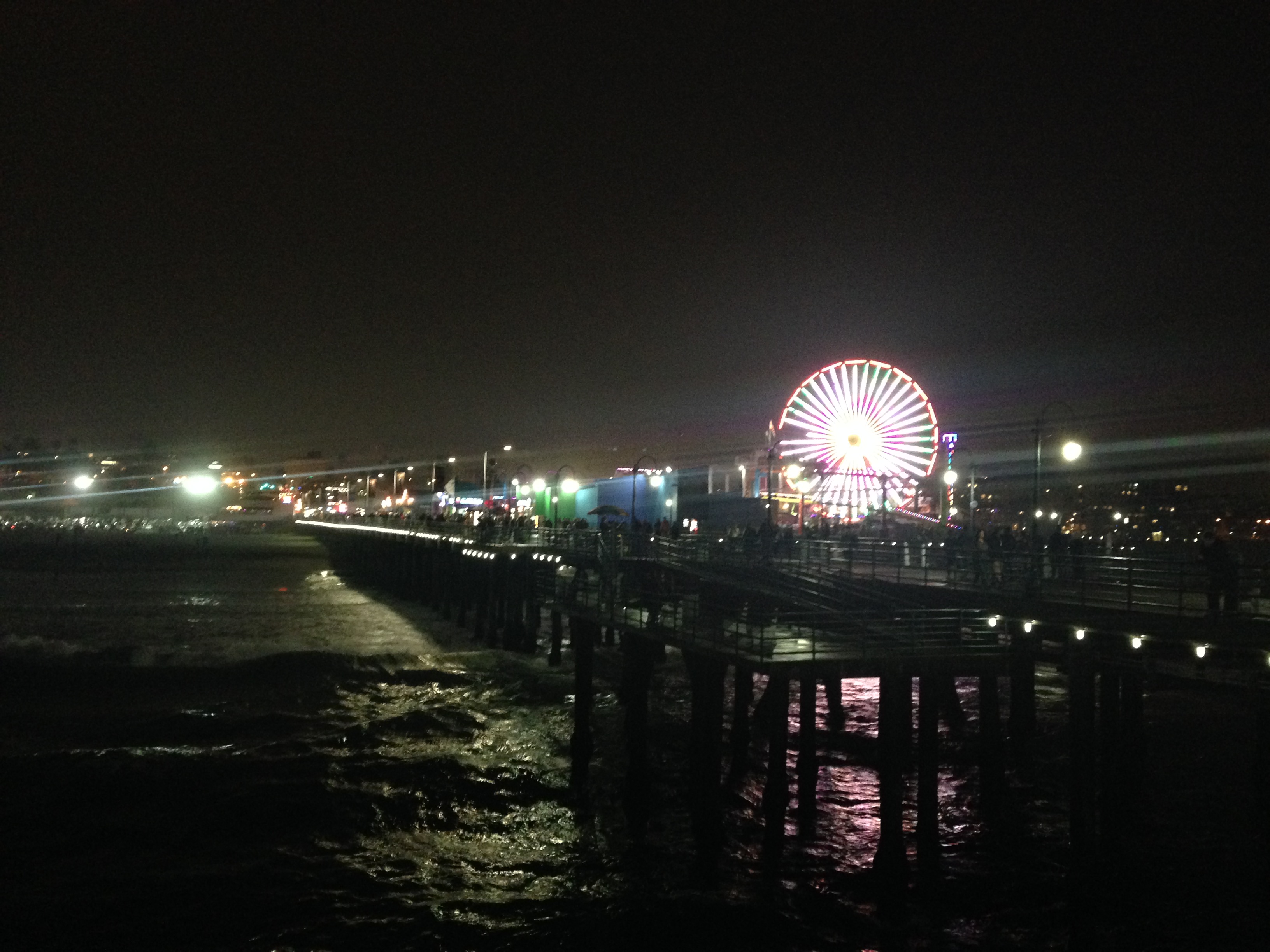 Santa Monica Pier on a Saturday Night!